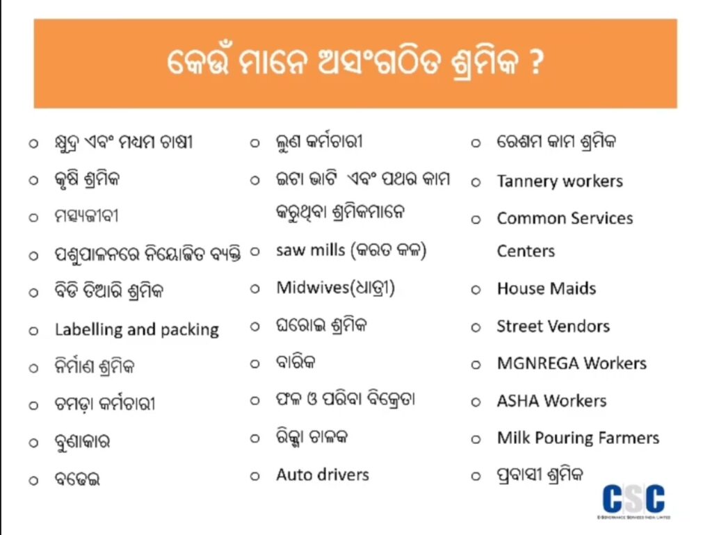 e-Shram Card Registration Odisha - eShram Card Benefit