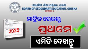 Odisha Matric Result 2025